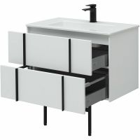 Тумба под раковину Allen Brau Reality 80 1.32005.WM подвесная Белая матовая — фото 10, Мебель для ванной