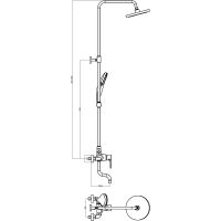 Товар: Душевая система Schein 865514BP Черная матовая - фото 3 Душевая система Schein 865514BP Черная матовая — фото 3, Душевое оборудование. Душевая программа