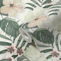 Обои Livingwalls Michalsky 3 36518-2 Винил на флизелине (0,53*10,05) Белый/Зеленый, Цветы/Листья — фото 3, Обои для стен