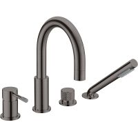 Смеситель на борт ванны Boheme Uno 460-GM Оружейная сталь — фото 1, Смесители