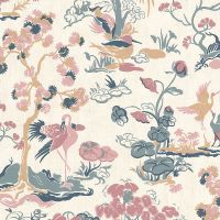 Обои Lutece Les Essentiels 51213803 Винил на флизелине (0,53*10,05) Разноцветный, Птицы/Цветы — фото 1, Обои для стен