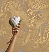 Обои LOYMINA Amazonia Ins5 002/1 Флизелин (1*10,05) Бежевый, Листья — фото 2, Обои для стен