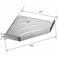 Металлическая полка Boheme New Venturo 10318-NB угловая Никель — фото 2, Полки для ванной и душа