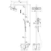 Товар: Душевая система Grossman Style 500.K35.05.210 Черная матовая - фото 9 Душевая система Grossman Style 500.K35.05.210 Черная матовая — фото 9, Душевые стойки