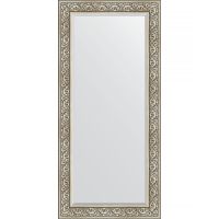 Зеркало Evoform Exclusive 170х80 с фацетом в багетной раме - Барокко серебро 106 мм арт-BY 3606 — фото 1, Зеркала в ванную комнату