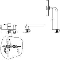 Товар: Душевая система Boheme Uno 464-CR Хром - фото 2 Душевая система Boheme Uno 464-CR Хром — фото 2, Душевое оборудование. Душевая программа