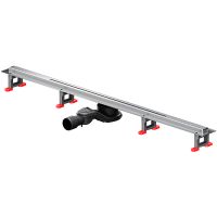 Душевой лоток AM.PM MasterFlow 100 W01SC-S11-100-05SB с решеткой Хром матовый Slim line — фото 1, Душевые лотки