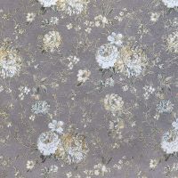 Обои Solo Bohemia E102507 Винил на флизелине (1,06*10) Серый, Цветы — фото 1, Обои для стен