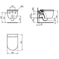 Комплект унитаза с инсталляцией Ideal Standard ProSys Blend Сurve M374901 с сиденьем Микролифт — фото 16, Комплекты унитаз + инсталляция