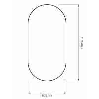 Зеркало Abber Immer Offen 60 AG6401B Черное — фото 3, Мебель для ванной