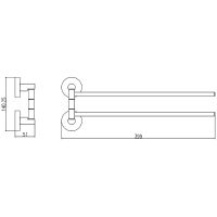 Полотенцедержатель Rav Slezak Colorado COA0602 поворотный Хром — фото 2, Полотенцедержатели