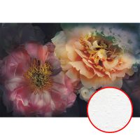 Фреска Ortograf Flower Dreams 31608 Фактура бархат FX Флизелин (4*2,7) Черный/Розовый/Оранжевый, Цветы — фото 1, Фрески