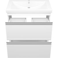 Товар: Тумба с раковиной Misty Ингрид 75 УТ000015041 Белая - фото 3 Тумба с раковиной Misty Ингрид 75 УТ000015041 Белая — фото 3, Мебель для ванной