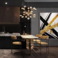 Подвесной светильник Maytoni Modern Dallas MOD545PL-24G Янтарный Золото — фото 6, Подвесные светильники