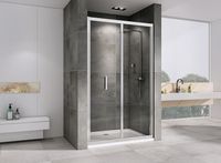 Душевая дверь Abber Sonnenstrand 90 AG07090 профиль Хром стекло прозрачное — фото 2, Душевые двери в нишу