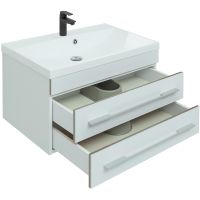 Товар: Тумба с раковиной Aquanet Верона 75 287645 подвесная Белая матовая - фото 2 Тумба с раковиной Aquanet Верона 75 287645 подвесная Белая матовая — фото 2, Мебель для ванной