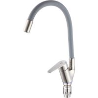 Смеситель для кухни Ростовская Мануфактура Сантехники SUS126GY-016F Нержавеющая сталь Серый — фото 1, Смесители