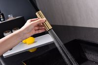 Смеситель для кухни Paulmark Tornado To213402-SBG Светлое брашированное золото — фото 10, Смесители для кухни