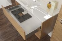 Тумба с раковиной SanVit Мэри-2 90 L kmery902 в цвете Ral подвесная Желтый глянец — фото 2, Тумбы с раковиной