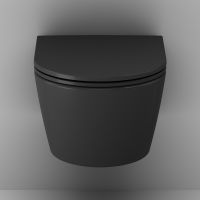 Унитаз AM.PM Func FlashClean подвесной Черный матовый с сиденьем Микролифт арт-C8F1700MBSC — фото 7, Подвесные унитазы