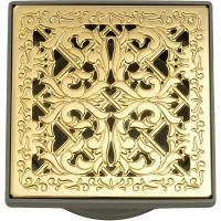 Душевой трап Migliore 112х112 24891 с решеткой Золото — фото 1, Трапы для душа