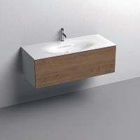 Тумба под раковину Kerasan Shape 120 9325K3 подвесная Дуб Белая — фото 2, Мебель для ванной