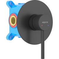 Смеситель для душа Aquatek Европа Черный матовый арт-AQ1366MB — фото 1, Смеситель для душа