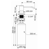 Товар: Дозатор для моющего средства Ulgran Classic U-01(343) Антрацит - фото 2 Дозатор для моющего средства Ulgran Classic U-01(343) Антрацит — фото 2, Дозаторы для кухонных моек
