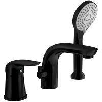 Смеситель на борт ванны Orange M60-333b Черный матовый — фото 1, Смесители