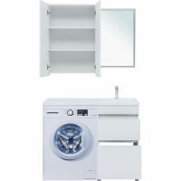 Тумба под раковину Aquanet Вега 110 329123 Белый глянец — фото 7, Мебель для ванной