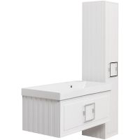 Тумба под раковину La Fenice Cubo 90 подвесная Белая матовая арт-FNC-01-CUB-B-90 — фото 8, Тумбы под раковину