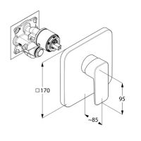 Смеситель для душа Kludi Pure Style 406550575 Хром — фото 5, Смесители