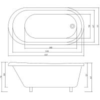 Товар: Акриловая ванна Ceruttispa Classic 150G 157x77 CT9667 без гидромассажа - фото 11 Акриловая ванна Ceruttispa Classic 150G 157x77 CT9667 без гидромассажа — фото 11, Акриловые ванны
