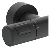 Душевая система Ideal Standard Ceratherm T25 с термостатом Черная матовая арт-A7545XG — фото 5, Душевые стойки