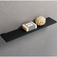 Металлическая полка Novellini Kuadra R90AKFME45-H Черная матовая — фото 1, Полки для ванной и душа