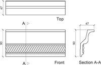 Карниз Европласт 1.50.127 2000x90x47 мм — фото 3, Карнизы