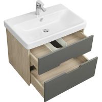 Тумба под раковину Aquaton Оливия 70 1A254301OLUG0 подвесная Грей Дуб ойстер — фото 2, Тумбы под раковину