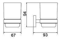 Стакан для зубных щеток Timo Selene 12033/03 Черный — фото 2, Стаканы для зубных щеток