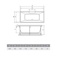 Акриловая ванна Relisan Eco Plus Дунай 180х80 Гл000023025 без гидромассажа — фото 4, Акриловые ванны