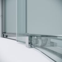 Душевой уголок Grossman Cosmo 80х80 301.K33.02.8080.10.00 профиль Хром стекло прозрачное — фото 7, Душевые уголки четверть круга