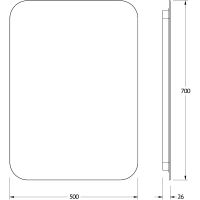 Товар: Зеркало Defesto Opti 50x70 DF 2804 с подсветкой 21W-4500К/Без выключателя/Нейтральный белый свет - фото 3 Зеркало Defesto Opti 50x70 DF 2804 с подсветкой 21W-4500К/Без выключателя/Нейтральный белый свет — фото 3, Мебель для ванной