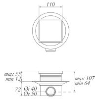 Душевой трап Migliore 112х112 24892 с решеткой Хром — фото 3, Трапы для душа
