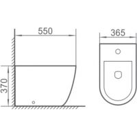 Товар: Биде Boheme Nero 962/2 подвесное Черное матовое - фото 2 Биде Boheme Nero 962/2 подвесное Черное матовое — фото 2, Биде