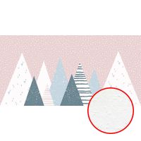 Фреска детская Ortograf Детские 33742 Фактура бархат FX Флизелин (6*3) Розовый/Серый, Горы — фото 1, Фрески