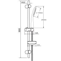 Товар: Душевой гарнитур Orange O-Shower OS905cr Хром - фото 4 Душевой гарнитур Orange O-Shower OS905cr Хром — фото 4, Душевые гарнитуры