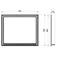 Зеркало ASB-Woodline Кастелло 100 12045 с подсветкой Бежевое — фото 6, Мебель для ванной