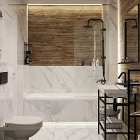 Полка корзина DIWO Смоленск П16090 Черный муар — фото 7, Полки для ванной и душа