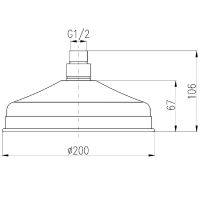 Верхний душ Rav Slezak SK0020SM Бронза — фото 2, Душевое оборудование. Душевая программа