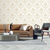 Обои Bernardo Bartalucci Palazzo Винил на флизелине (1,06*10,05) Бежевый, Дамаск арт-5047-1 — фото 8, Обои