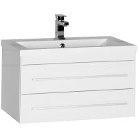 Тумба с раковиной Aquanet Нота 75 212796 подвесная Белая — фото 1, Тумбы с раковиной